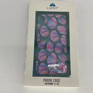 LMNT Geometric abstract printed clear iphone X XS phone case NWT